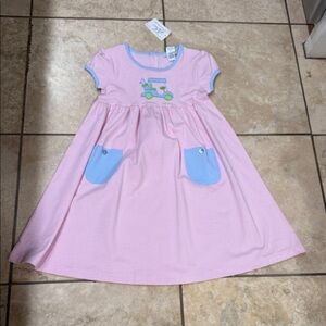Pink Striped Dress with Blue Accents of Gokf Cart